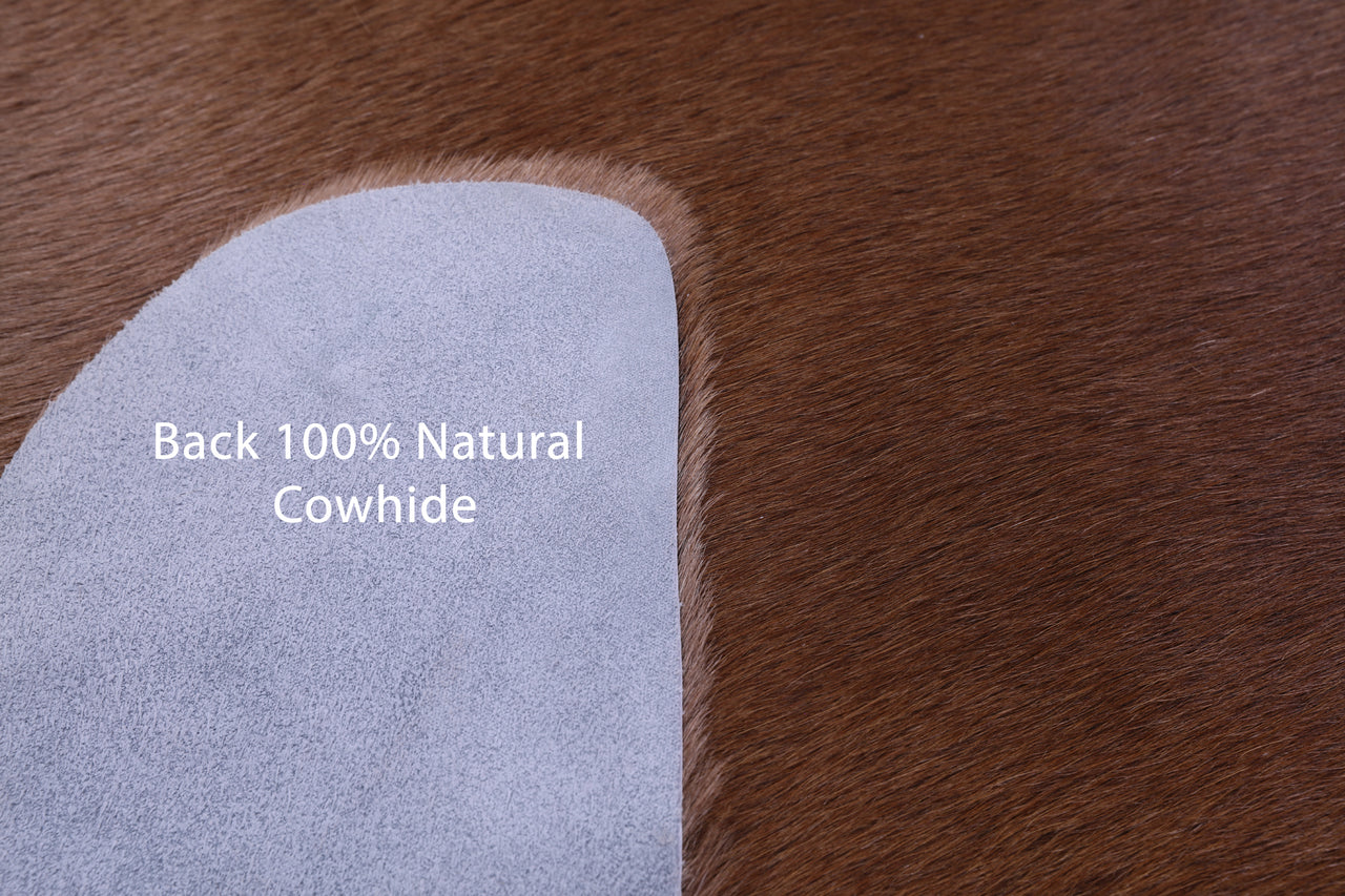 Brown Natural Cowhide Rug - XX-Large 7' 10"H x 7' 0"W