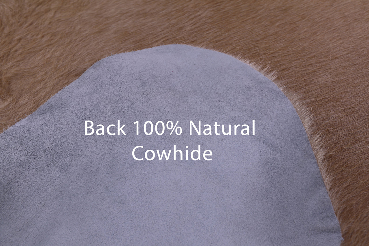 Beige Natural Cowhide Rug - X-Large 7' 7"H x 6' 9"W