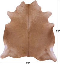 Thumbnail for Light Brown Natural Cowhide Rug - X-Large 7' 3