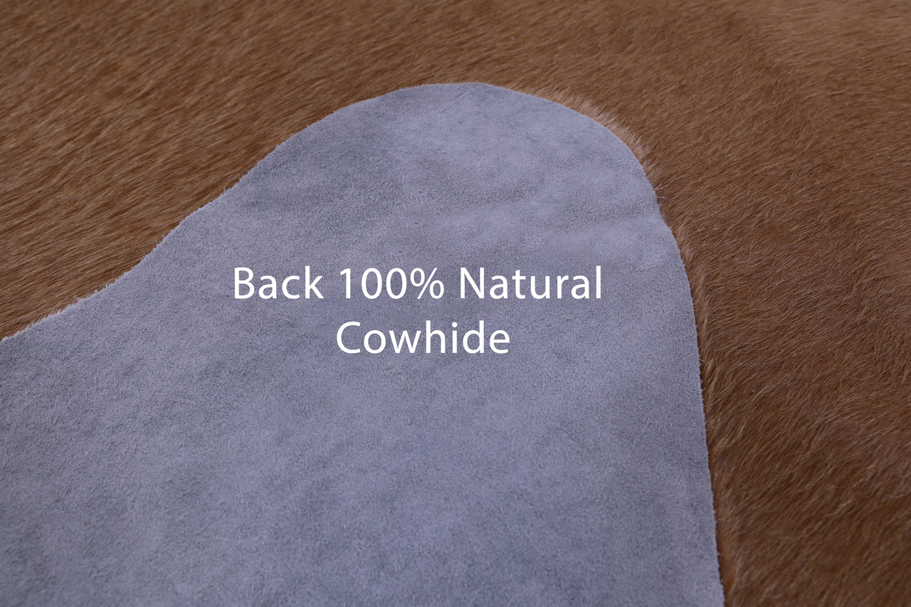 Light Brown Natural Cowhide Rug - X-Large 7' 3"H x 6' 8"W