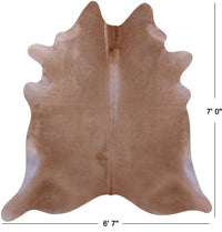 Thumbnail for Light Brown Natural Cowhide Rug - X-Large 7' 0