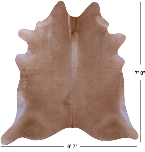 Light Brown Natural Cowhide Rug - X-Large 7' 0