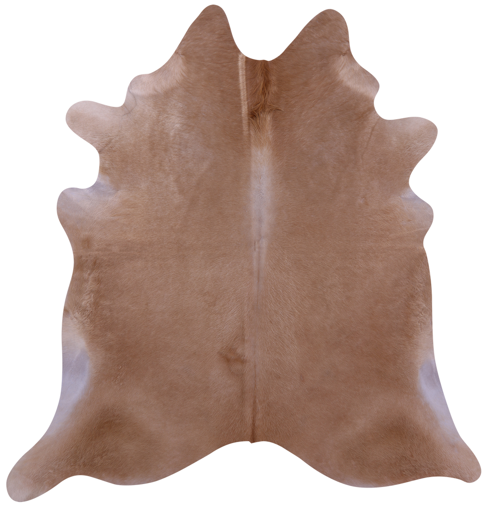 Light Brown Natural Cowhide Rug - X-Large 7' 0"H x 6' 7"W