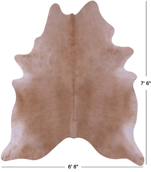 Beige Natural Cowhide Rug - X-Large 7' 6