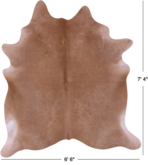 Light Brown Natural Cowhide Rug - X-Large 7' 4