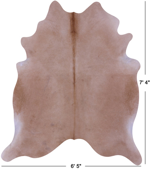 Beige Natural Cowhide Rug - X-Large 7' 4