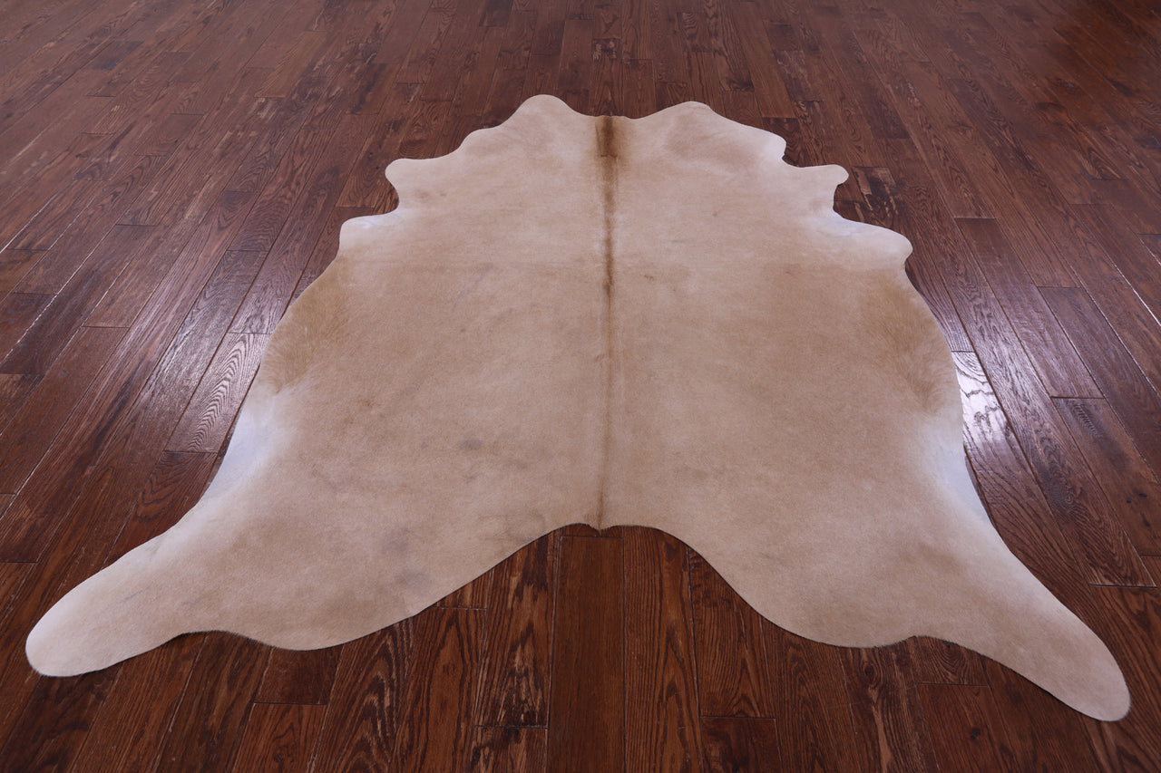 Beige Natural Cowhide Rug - X-Large 7' 4"H x 6' 5"W