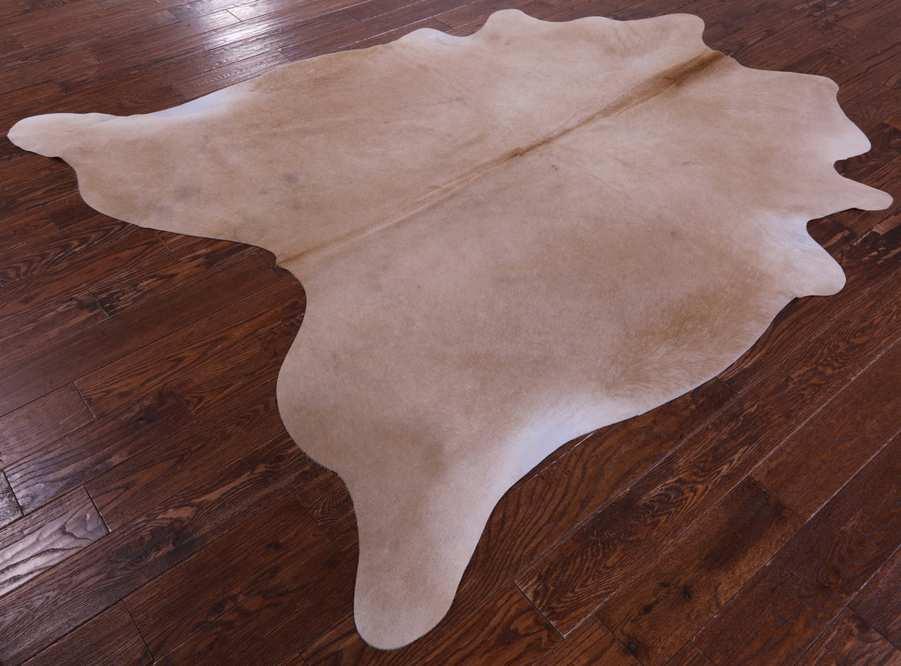Beige Natural Cowhide Rug - X-Large 7' 4"H x 6' 5"W