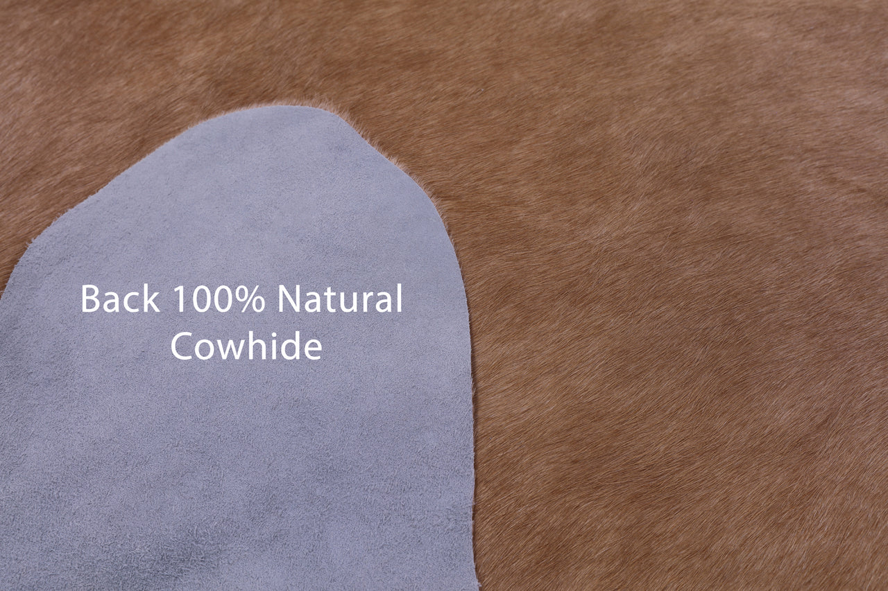 Light Brown Natural Cowhide Rug - XX-Large 8' 2"H x 7' 5"W