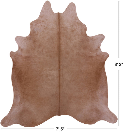 Light Brown Natural Cowhide Rug - XX-Large 8' 2