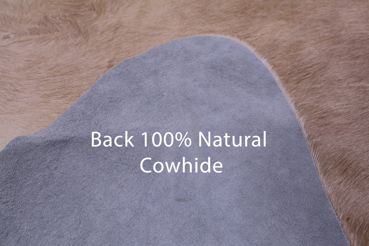 Beige Natural Cowhide Rug - XX-Large 7' 8"H x 7' 2"W