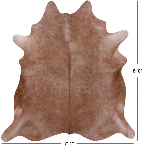 Light Brown Natural Cowhide Rug - XX-Large 8' 0