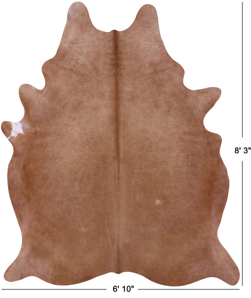 Light Brown Natural Cowhide Rug - XX-Large 8' 3