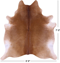 Thumbnail for Brown Natural Cowhide Rug - X-Large 7' 0
