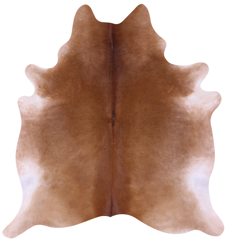 Brown Natural Cowhide Rug - X-Large 7' 0"H x 6' 6"W