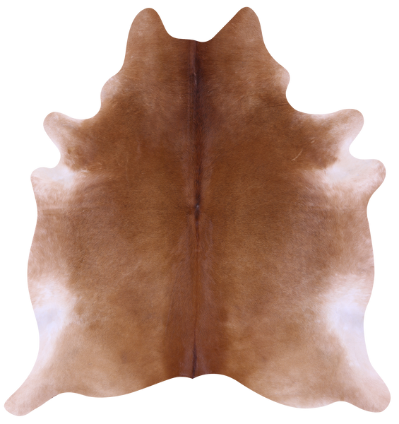 Brown Natural Cowhide Rug - X-Large 7' 0"H x 6' 6"W