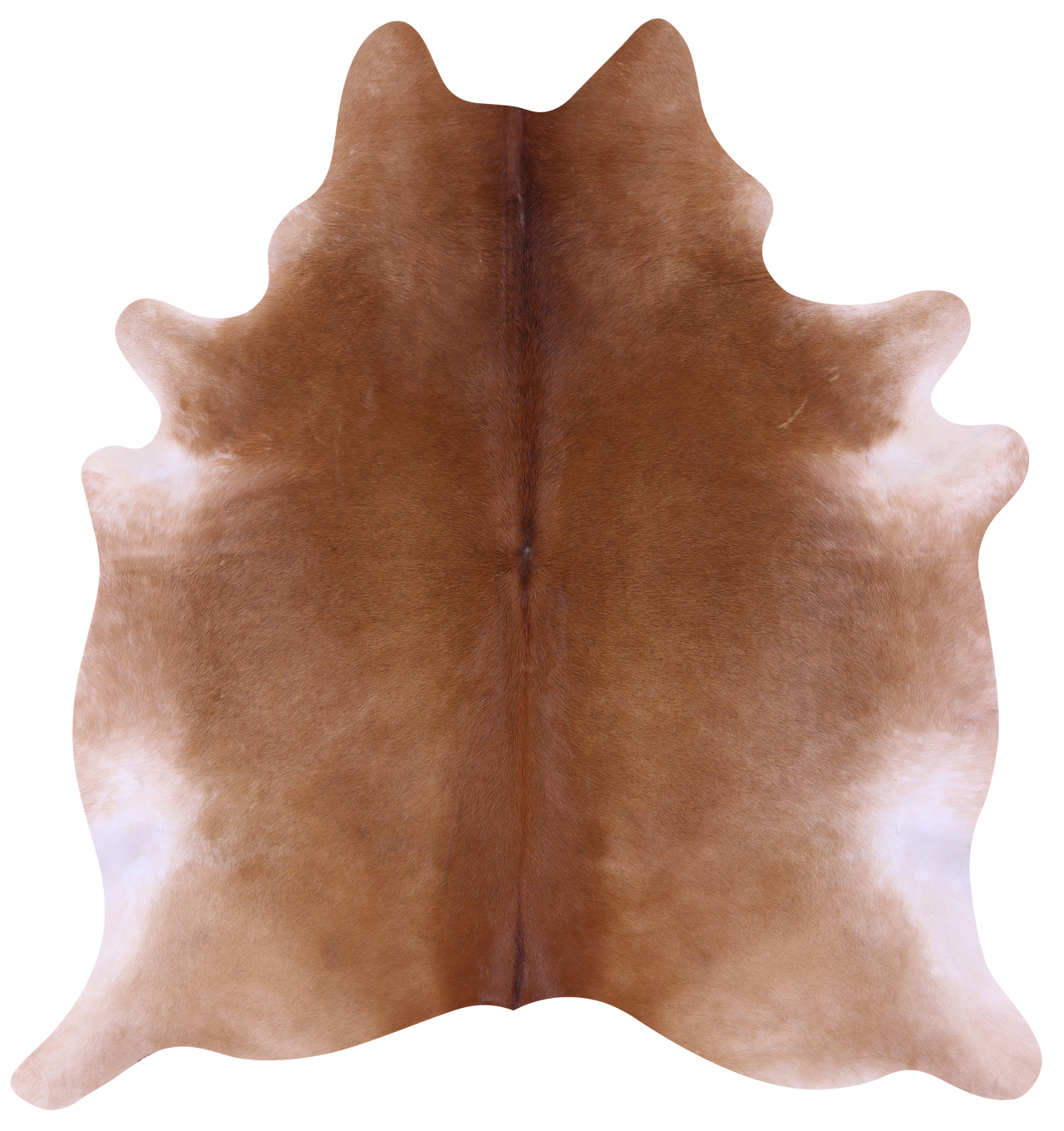 Brown Natural Cowhide Rug - X-Large 7' 0"H x 6' 6"W