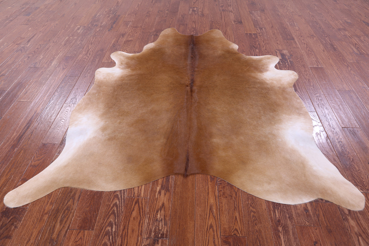 Brown Natural Cowhide Rug - X-Large 7' 0"H x 6' 6"W