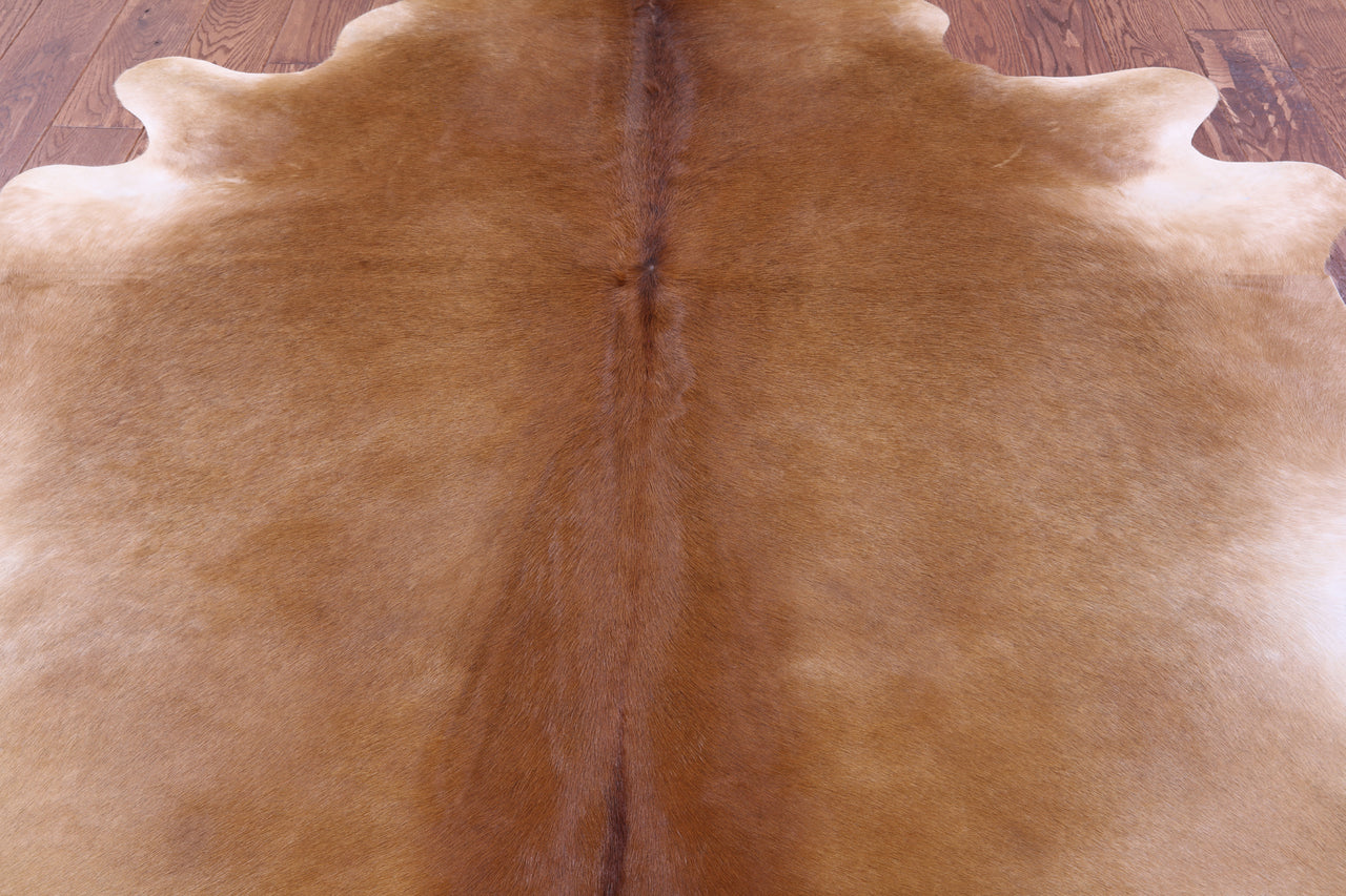 Brown Natural Cowhide Rug - X-Large 7' 0"H x 6' 6"W