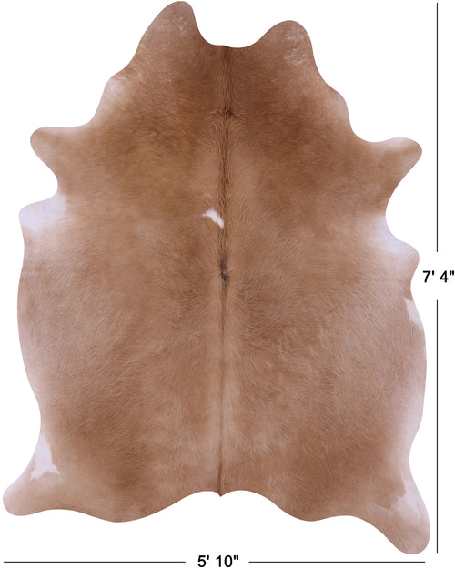 Light Brown Natural Cowhide Rug - X-Large 7' 4
