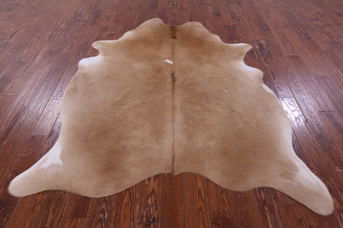 Light Brown Natural Cowhide Rug - X-Large 7' 4