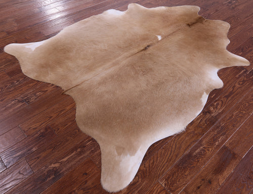 Light Brown Natural Cowhide Rug - X-Large 7' 4