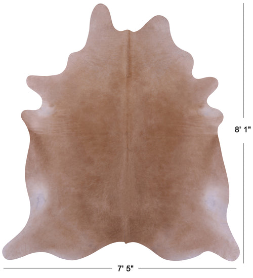Light Brown Natural Cowhide Rug - XX-Large 8' 1