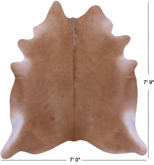 Light Brown Natural Cowhide Rug - XX-Large 7' 9