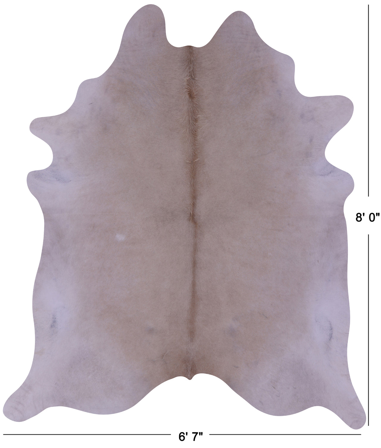 Beige Natural Cowhide Rug - XX-Large 8' 0"H x 6' 7"W