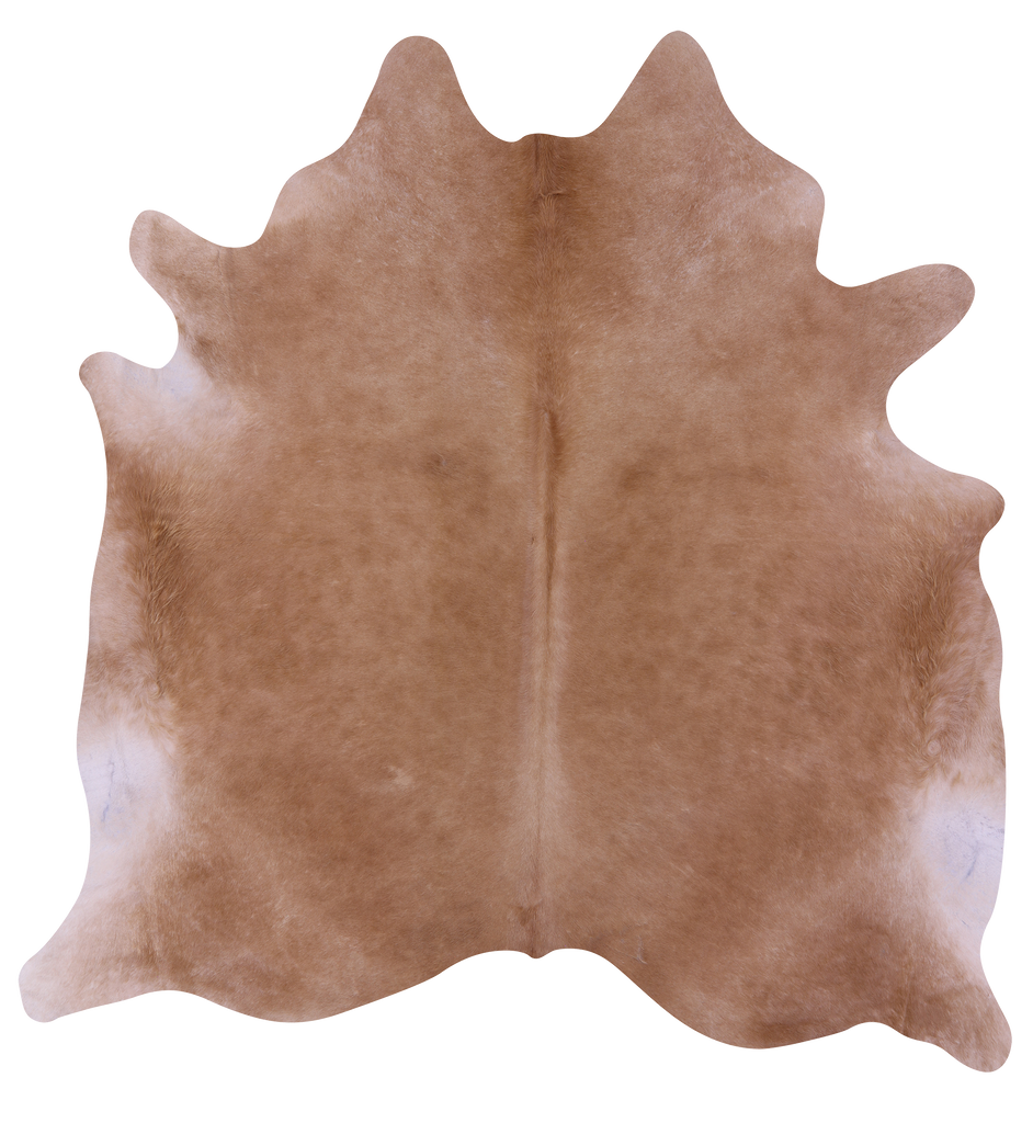 Light Brown Natural Cowhide Rug - XX-Large 8' 1"H x 7' 8"W