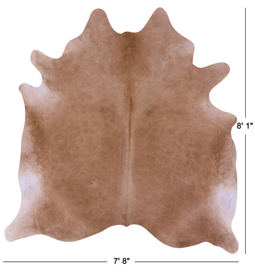 Light Brown Natural Cowhide Rug - XX-Large 8' 1