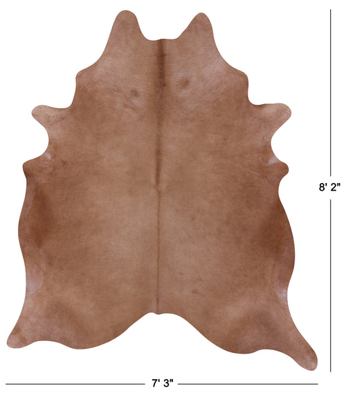 Light Brown Natural Cowhide Rug - XX-Large 8' 2