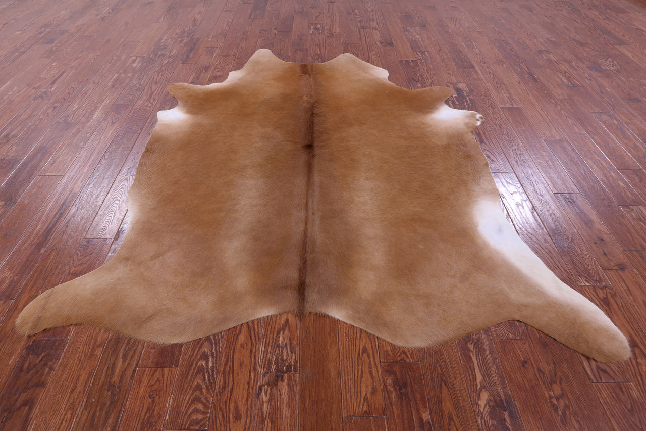 Brown Natural Cowhide Rug - X-Large 7' 4"H x 6' 9"W