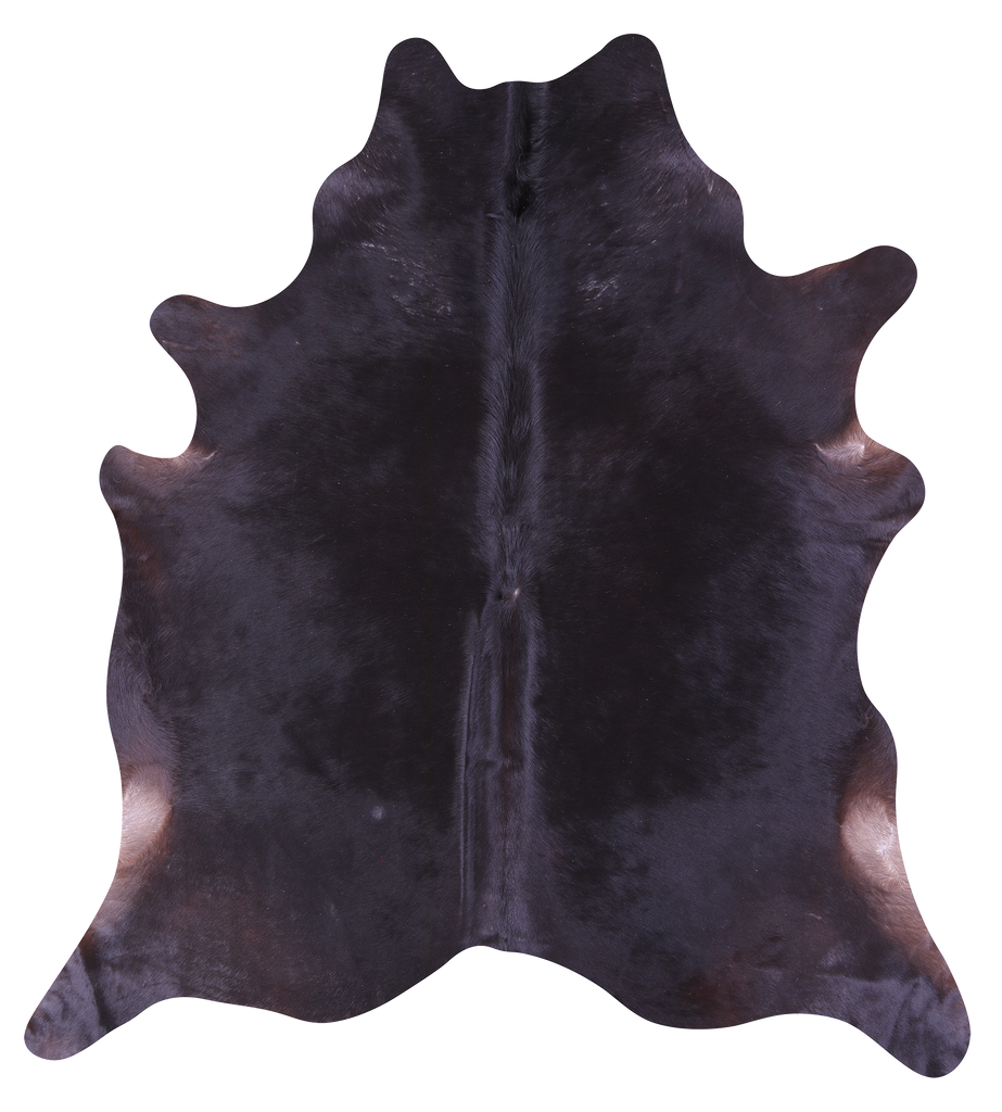 Black Natural Cowhide Rug - XX-Large 7' 8"H x 7' 0"W