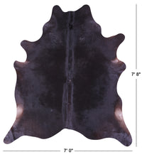 Thumbnail for Black Natural Cowhide Rug - XX-Large 7' 8