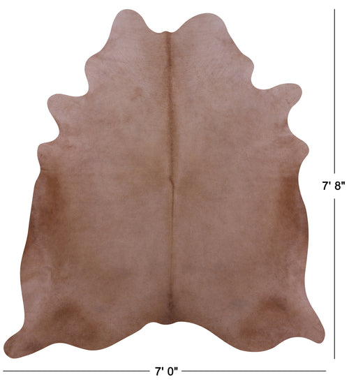 Light Brown Natural Cowhide Rug - XX-Large 7' 8