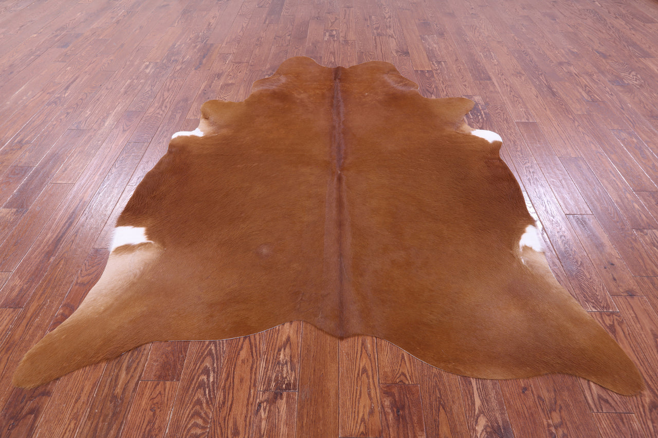 Brown Natural Cowhide Rug - XX-Large 7' 8"H x 6' 7"W