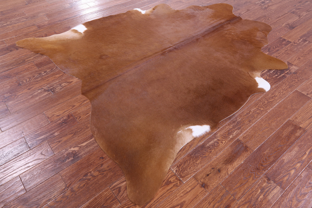 Brown Natural Cowhide Rug - XX-Large 7' 8"H x 6' 7"W