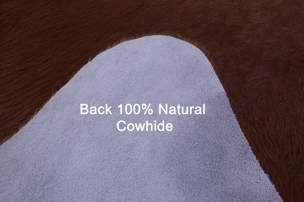 Brown Natural Cowhide Rug - XX-Large 7' 8"H x 6' 7"W