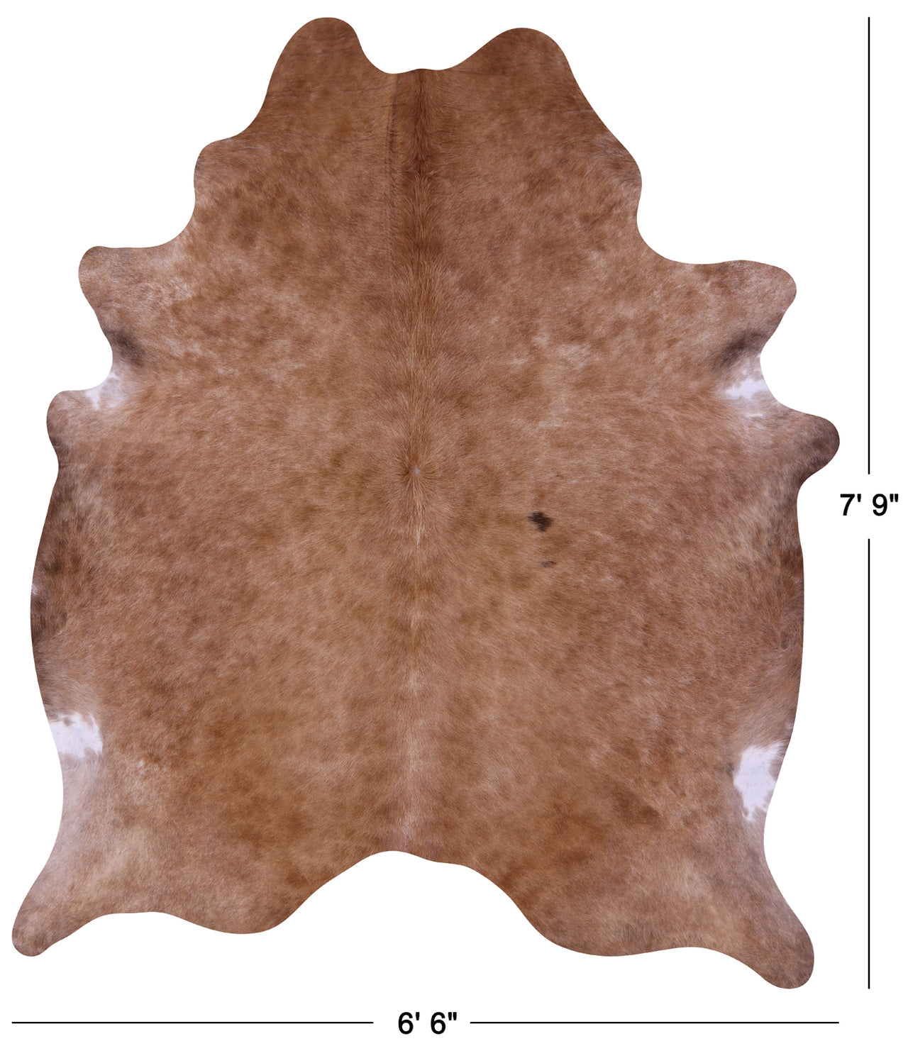 Light Brown Natural Cowhide Rug - XX-Large 7' 9"H x 6' 6"W