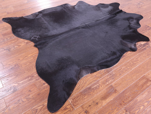 Black Natural Cowhide Rug - X-Large 7' 6