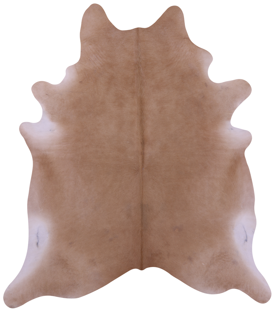 Light Brown Natural Cowhide Rug - XX-Large 8' 1"H x 7' 0"W