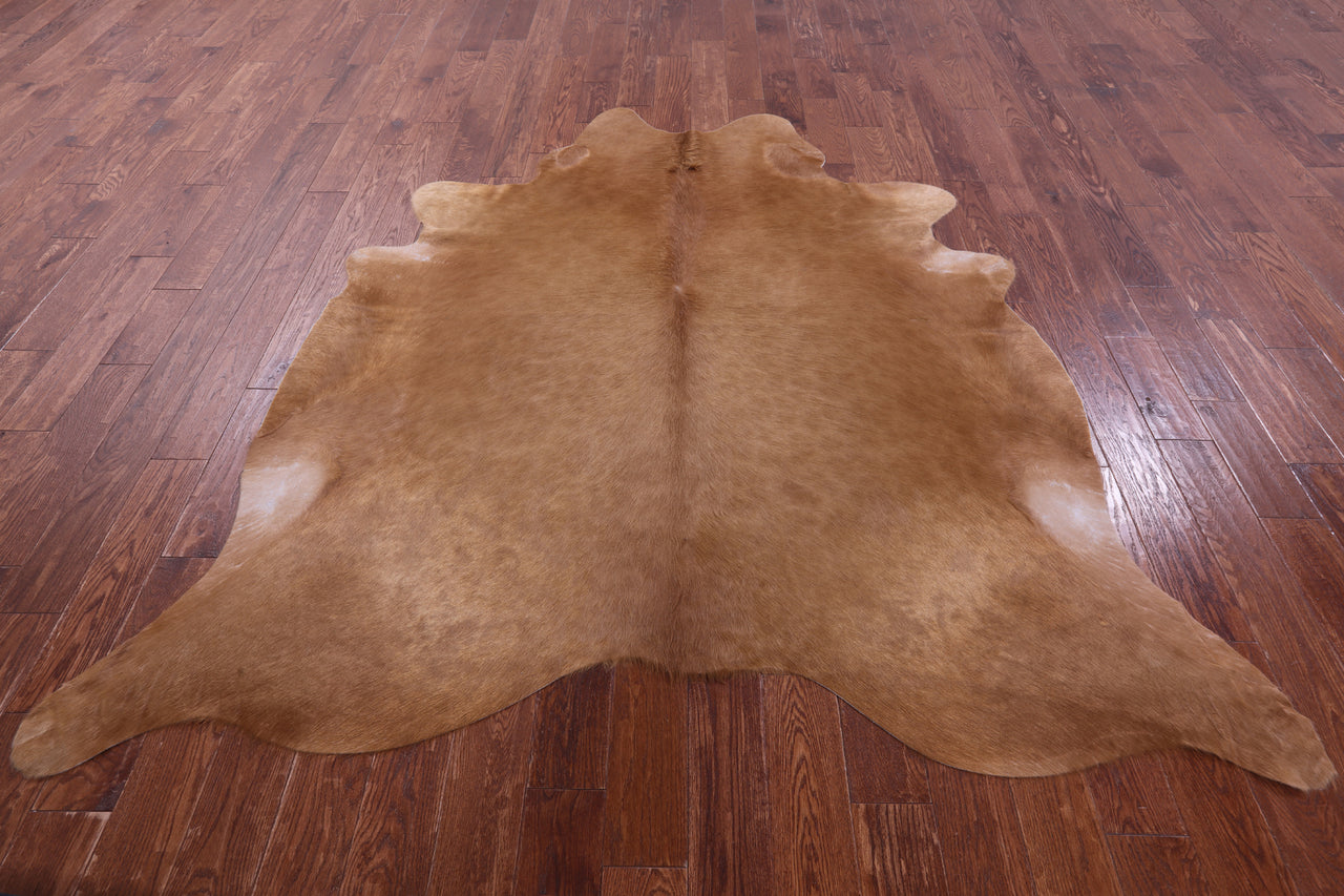 Light Brown Natural Cowhide Rug - X-Large 7' 6"H x 7' 0"W