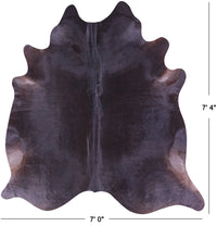 Thumbnail for Black Natural Cowhide Rug - X-Large 7' 4