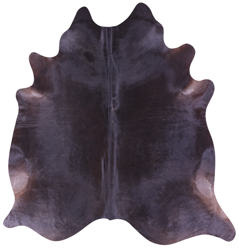 Black Natural Cowhide Rug - X-Large 7' 4"H x 7' 0"W
