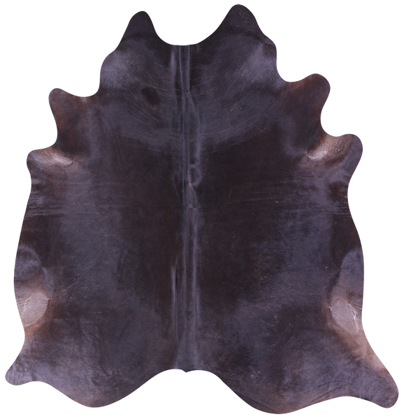 Black Natural Cowhide Rug - X-Large 7' 4"H x 7' 0"W