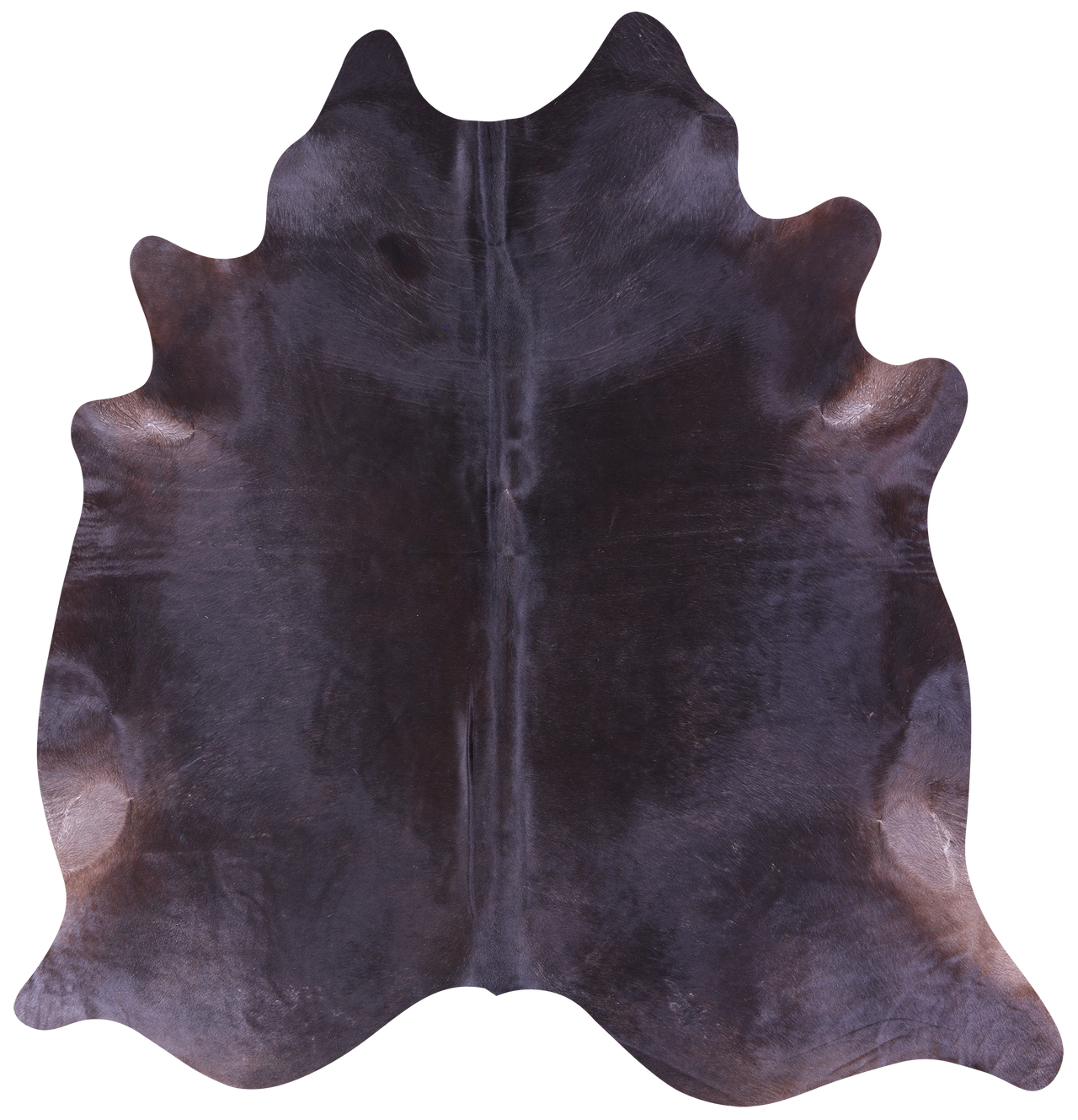 Black Natural Cowhide Rug - X-Large 7' 4"H x 7' 0"W
