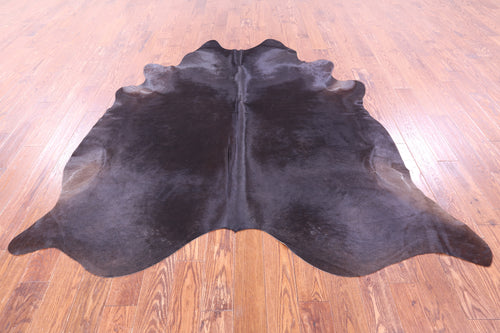 Black Natural Cowhide Rug - X-Large 7' 4