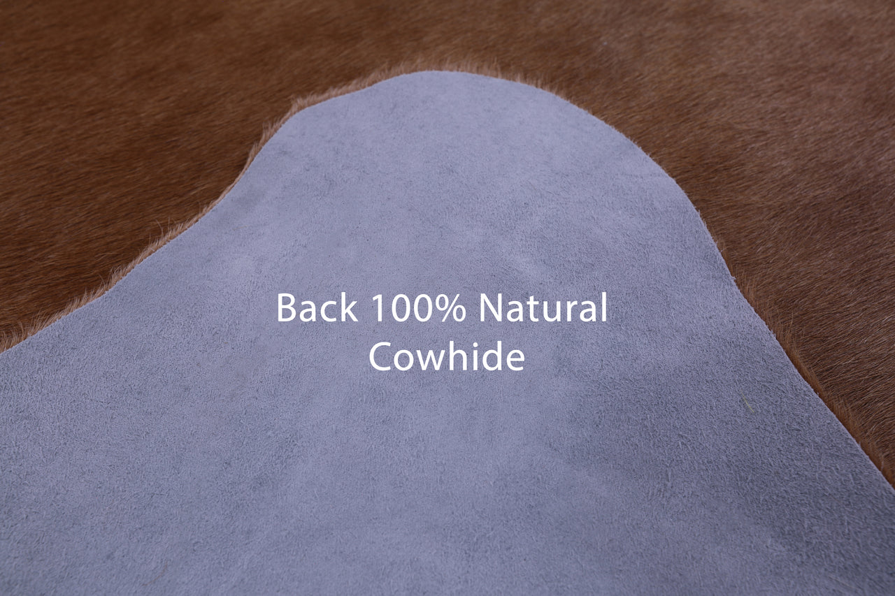 Light Brown Natural Cowhide Rug - X-Large 7' 6"H x 6' 3"W