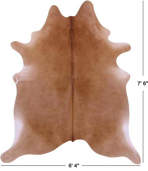 Light Brown Natural Cowhide Rug - X-Large 7' 6